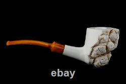 Natural Raw Looking Pipe BY ALI Block Meerschaum-NEW HANDMADE W CASE#1501