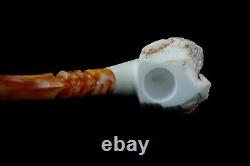 Natural Raw Looking Pipe BY ALI Block Meerschaum-NEW HANDMADE W CASE#218