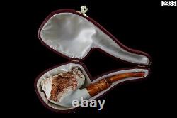 Natural Raw Looking Pipe BY ALI Block Meerschaum-NEW HANDMADE W CASE#218