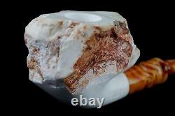 Natural Raw Looking Pipe BY ALI Block Meerschaum-NEW HANDMADE W CASE#218