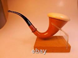 New Austria AB Made Block Meerschaum Cup Calabash Gourd Sherlock Style Pipe