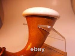 New Austria AB Made Block Meerschaum Cup Calabash Gourd Sherlock Style Pipe