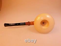 New Austria AB Made Block Meerschaum Cup Calabash Gourd Sherlock Style Pipe