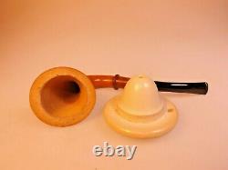 New Austria AB Made Block Meerschaum Cup Calabash Gourd Sherlock Style Pipe