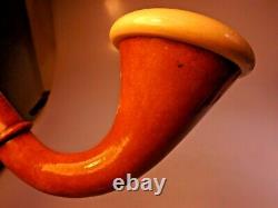 New Austria AB Made Block Meerschaum Cup Calabash Gourd Sherlock Style Pipe