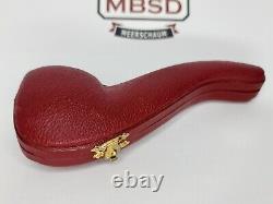 New Hand Carved Block Meerschaum Pipe with Fitted Case 5.5 Unique, Smoking Pipe