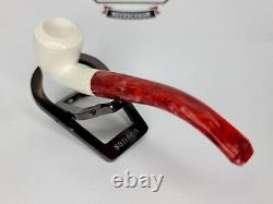 New Hand Carved Block Meerschaum Pipe with Fitted Case 5.5 Unique, Smoking Pipe