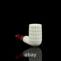 Nose warmer Chimney Pipe new-block Meerschaum Handmade W Case#574