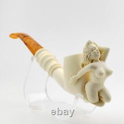 Nude Lady Block Meerschaum Pipe, With Case, Unique Meerschaum Pipes