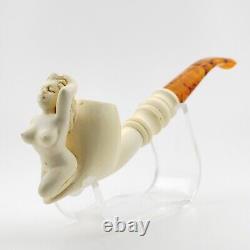 Nude Lady Block Meerschaum Pipe, With Case, Unique Meerschaum Pipes