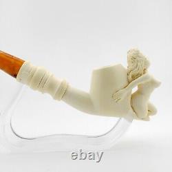 Nude Lady Block Meerschaum Pipe, With Case, Unique Meerschaum Pipes