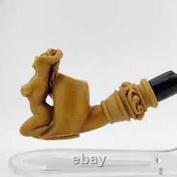 Nude Lady Block Meerschaum Pipe, With Case, Unique Meerschaum Pipes