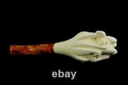 Nude Lady Fugue Pipe Hand Carved Block Meerschaum-NEW W CASE#582