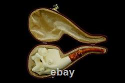 Nude Lady Fugue Pipe Hand Carved Block Meerschaum-NEW W CASE#582
