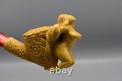 Nude Lady Pipe By Adnan Block Meerschaum-New Handmade CASE#1033