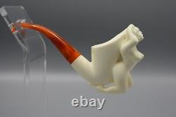 Nude Lady Pipe By Adnan Block Meerschaum-New Handmade Fitted CASE#129