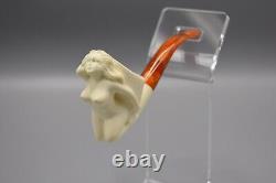 Nude Lady Pipe By Adnan Block Meerschaum-New Handmade Fitted CASE#129