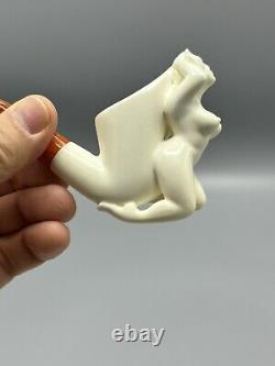 Nude Lady Pipe By Adnan Block Meerschaum-New Handmade Fitted CASE#129