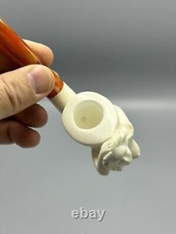 Nude Lady Pipe By Adnan Block Meerschaum-New Handmade Fitted CASE#129