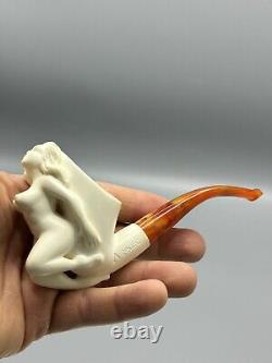 Nude Lady Pipe By Adnan Block Meerschaum-New Handmade Fitted CASE#129