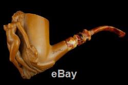 Nude Lady Pipe By Kenan New Block Meerschaum Handmade W Case-Stand#1403