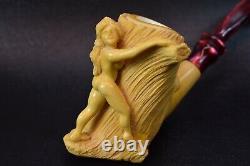 Nude Lady Pipe By Kenan New Block Meerschaum Handmade W Case-Stand#757