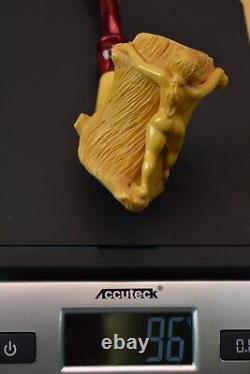 Nude Lady Pipe By Kenan New Block Meerschaum Handmade W Case-Stand#757