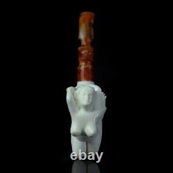 Nude Lady Pipe block Meerschaum Handmade New With Fitted Case#104