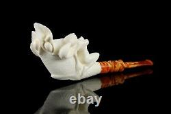 Nude Lady Smoking Pipe Block Meerschaum-NEW Handmade Custom Made Fitted Case#249