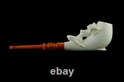 Nude Lady Smoking Pipe Block Meerschaum-NEW Handmade Custom Made Fitted Case#382