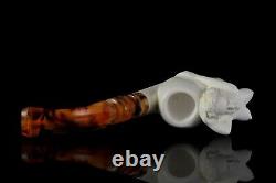 Nude Lady Smoking Pipe Block Meerschaum-NEW Handmade Custom Made Fitted Case#572