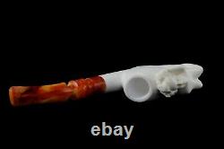 Nude Lady Smoking Pipe Block Meerschaum-NEW Handmade Custom Made Fitted Case#658