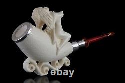 Nude Lady Smoking Pipe Block Meerschaum-NEW Handmade Custom Made Fitted Case#743