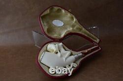 Nude Lady Smoking Pipe Block Meerschaum-NEW Handmade Custom Made Fitted Case#743