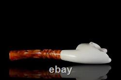 Nude Lady Smoking Pipe Block Meerschaum-NEW Handmade W Custom Fitted Case#768