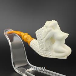 Nude Naked Lady Block Meerschaum Pipe, With Case, Unique Meerschaum Pipes