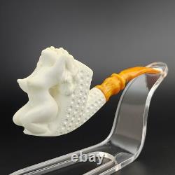 Nude Naked Lady Block Meerschaum Pipe, With Case, Unique Meerschaum Pipes