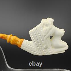 Nude Naked Lady Block Meerschaum Pipe, With Case, Unique Meerschaum Pipes