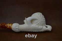 O? Eagle Claw Pipe-new-block Meerschaum Handmade WCase709 Ornate Finish