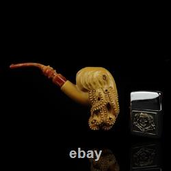 OCTOPUS Pipe By ALI New-block Meerschaum Handmade With Case#1128