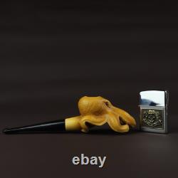 Octopus Pipe By Adnan New-block Meerschaum Handmade With Case#43