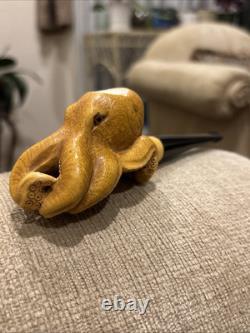 Octopus Pipe By Adnan New-block Meerschaum Handmade With Case#43
