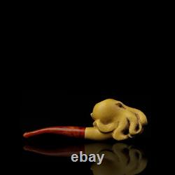 Octopus Pipe By Adnan New-block Meerschaum Handmade With Case#894
