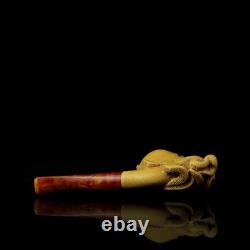 Octopus Pipe By Adnan New-block Meerschaum Handmade With Case#894