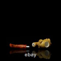 Octopus Pipe By Adnan New-block Meerschaum Handmade With Case#894