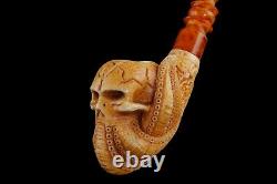 Octopus Skull Pipe By Altay Block Meerschaum Handmade NEW With Case#798