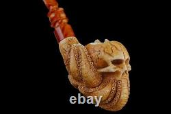 Octopus Skull Pipe By Altay Block Meerschaum Handmade NEW With Case#798