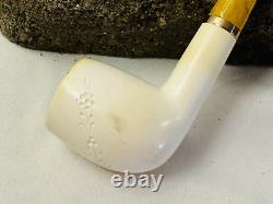 Old Vtg Genuine Block Meerschaum Pipe Briar Estate WithCase Made In Austria