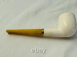 Old Vtg Genuine Block Meerschaum Pipe Briar Estate WithCase Made In Austria