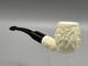Ornate Apple Pipe Masonic Emblem Block Meerschaum-new-handcarved W Case#1308